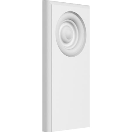 Ekena Millwork Standard Foster Bullseye Plinth Block With Rounded Edge, 3 1/2"W x 7"H x 1/2"P PBP035X070X050FOS04
